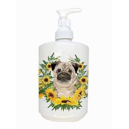 Carolines Treasures Fawn Pug Ceramic Soap Dispenser CK2931SOAP